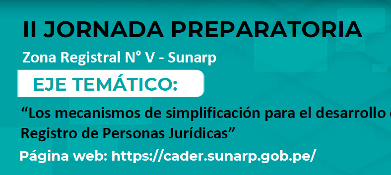 II Jornada Preparatoria SUNARP